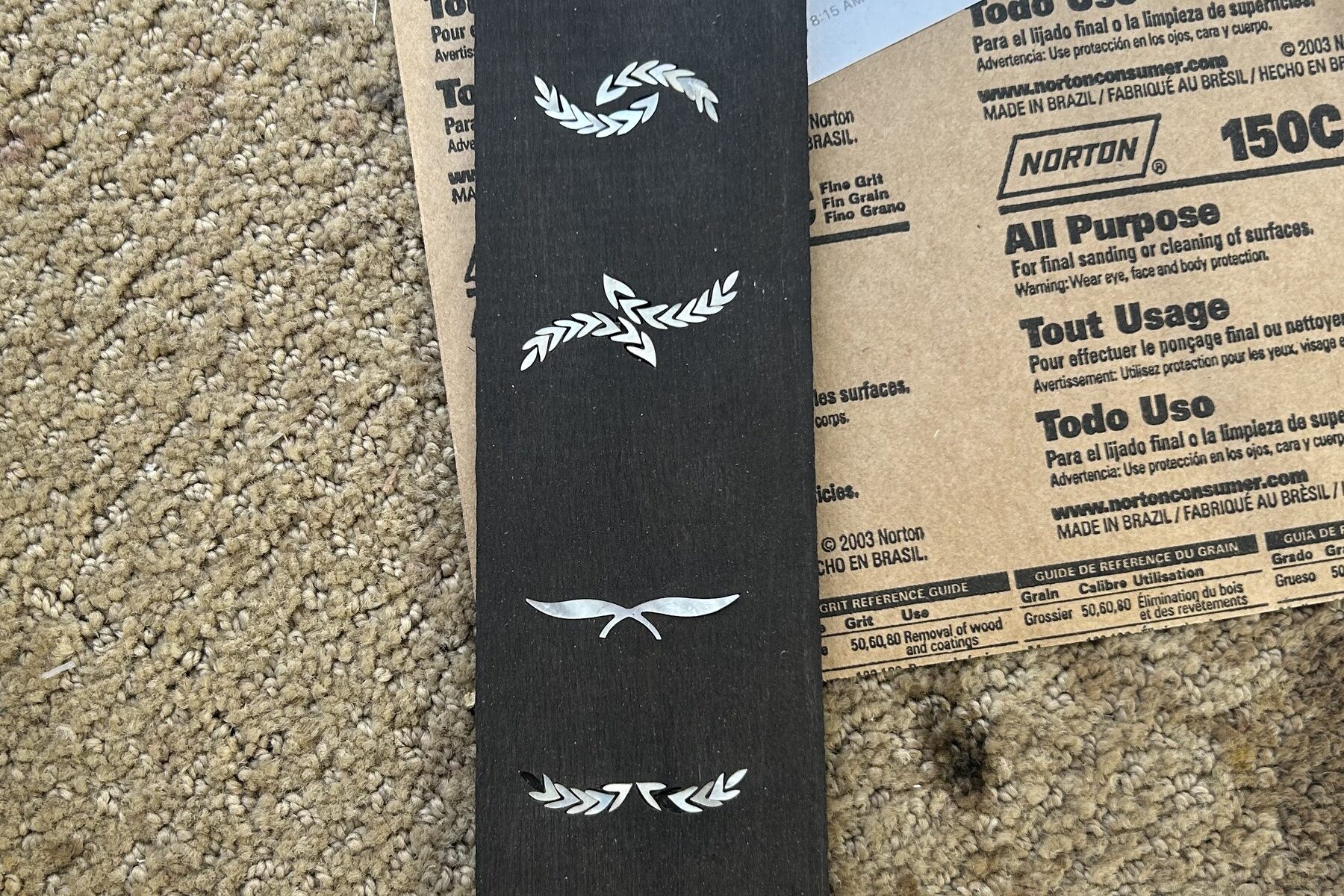 Pearl inlay detail craft